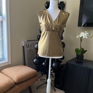 New! Event! Ann Taylor Faux Wrap Sleeveless Top